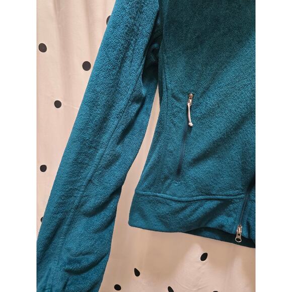 The North Face Osito plush emerald green full zip collared jacket size medium - Picture 3 of 7